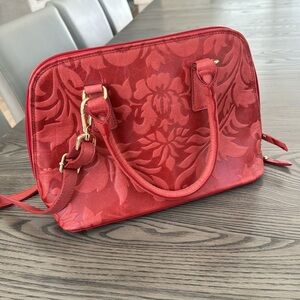 Valentina genuine Italian leather red bag